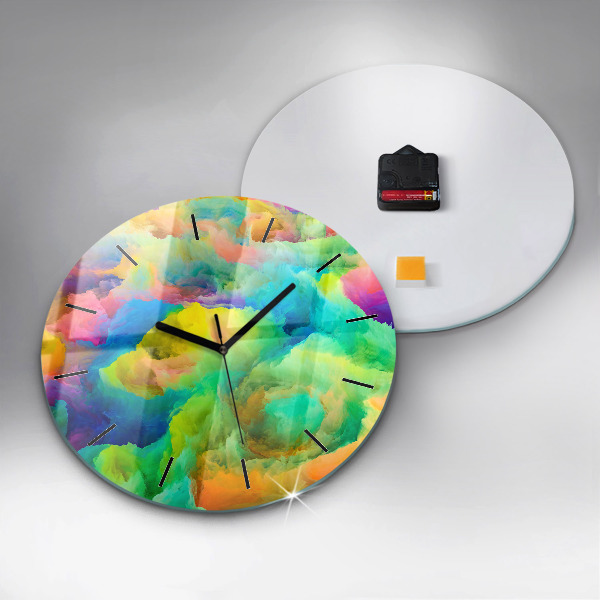 Reloj de cristal redondo Textura fractal