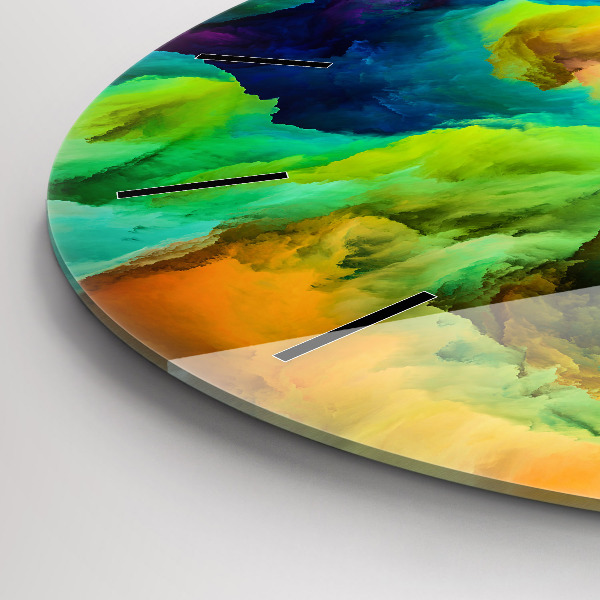 Reloj de cristal redondo Textura fractal