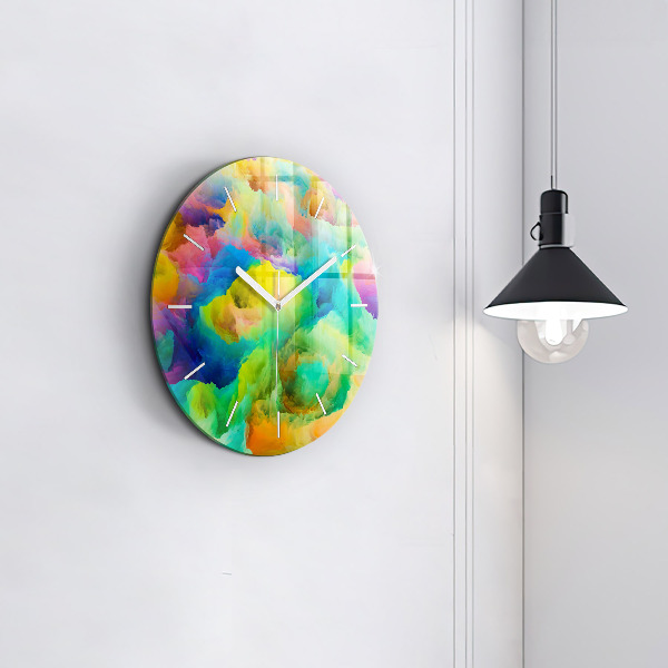 Reloj de cristal redondo Textura fractal