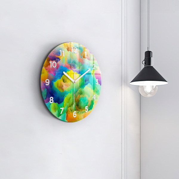 Reloj de cristal redondo Textura fractal