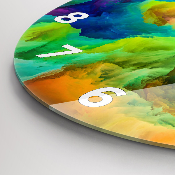 Reloj de cristal redondo Textura fractal