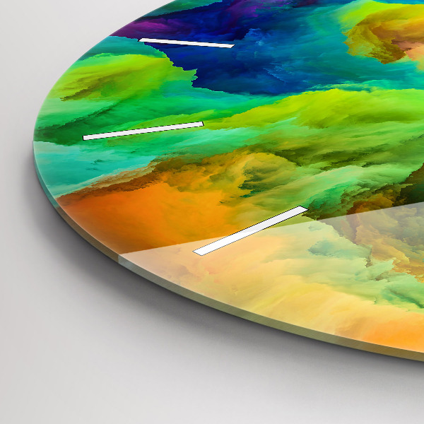 Reloj de cristal redondo Textura fractal