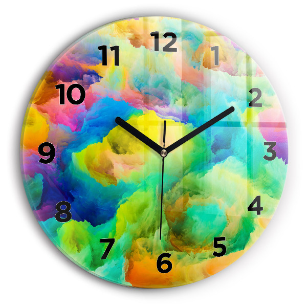 Reloj de cristal redondo Textura fractal