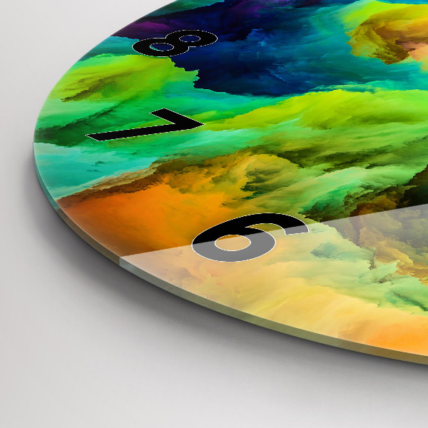 Reloj de cristal redondo Textura fractal