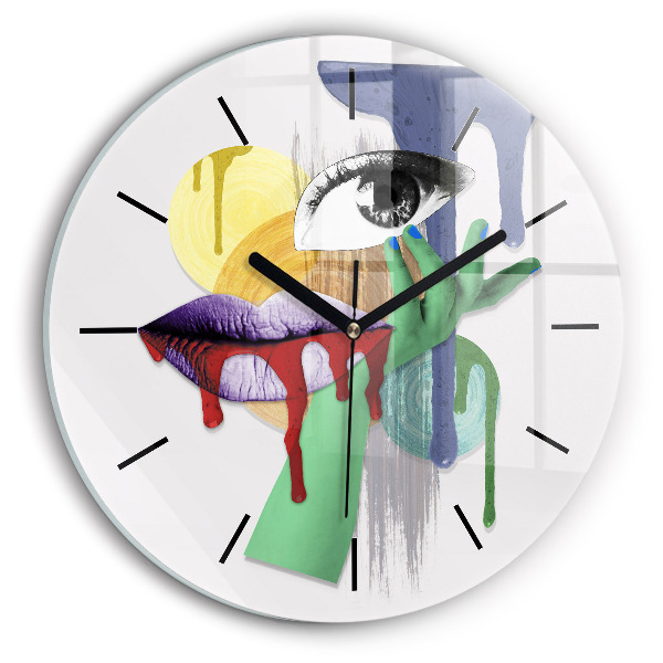 Reloj de pared redondo Collage surrealista