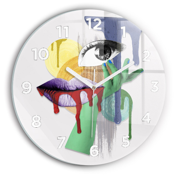 Reloj de pared redondo Collage surrealista
