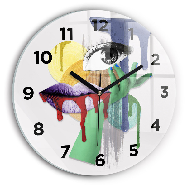 Reloj de pared redondo Collage surrealista