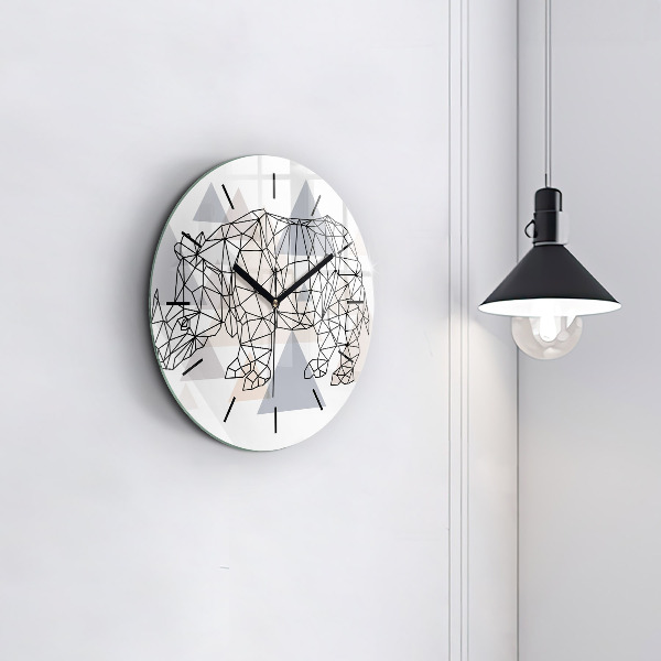 Reloj de pared redondo Patrón geométrico