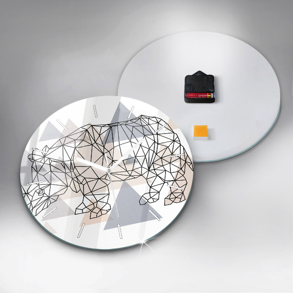 Reloj de pared redondo Patrón geométrico