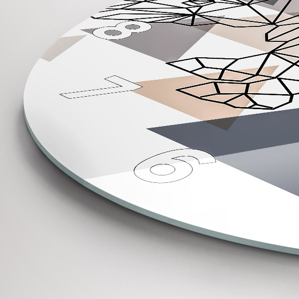 Reloj de pared redondo Patrón geométrico