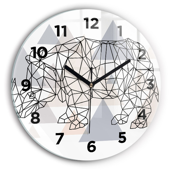 Reloj de pared redondo Patrón geométrico