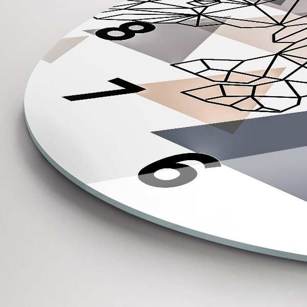 Reloj de pared redondo Patrón geométrico