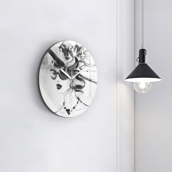 Reloj de pared redondo Mujer a la moda
