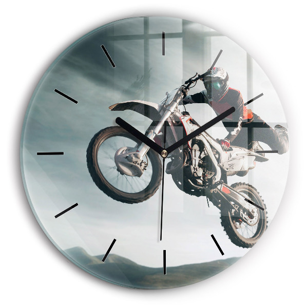 Reloj de cristal redondo Moto estilo adrenalina