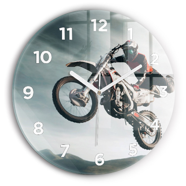 Reloj de cristal redondo Moto estilo adrenalina