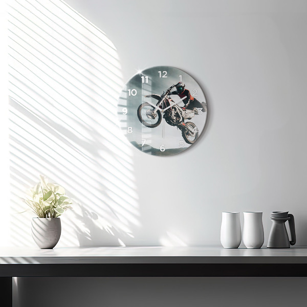Reloj de cristal redondo Moto estilo adrenalina