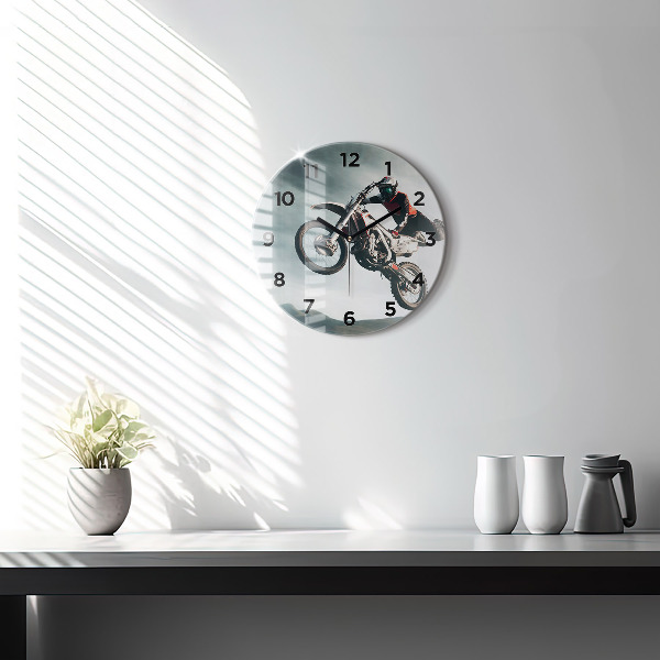 Reloj de cristal redondo Moto estilo adrenalina