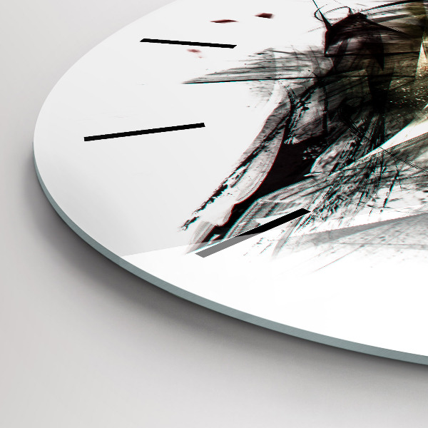 Reloj de pared redondo Retrato dibujado de un lobo