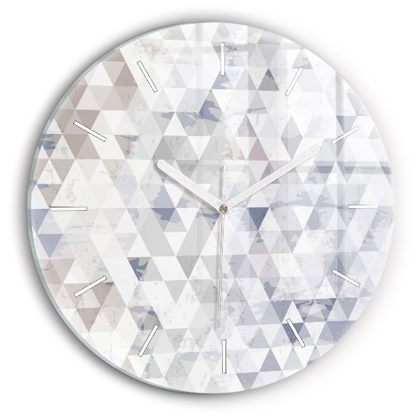 Reloj de cristal redondo Dibujo geométrico