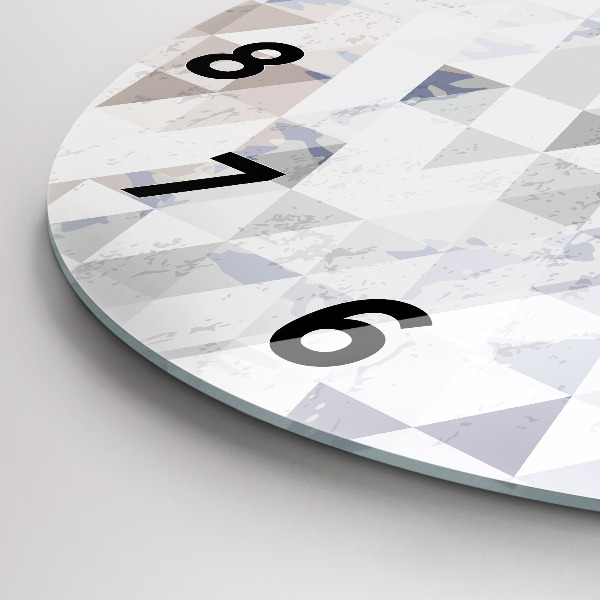 Reloj de cristal redondo Dibujo geométrico