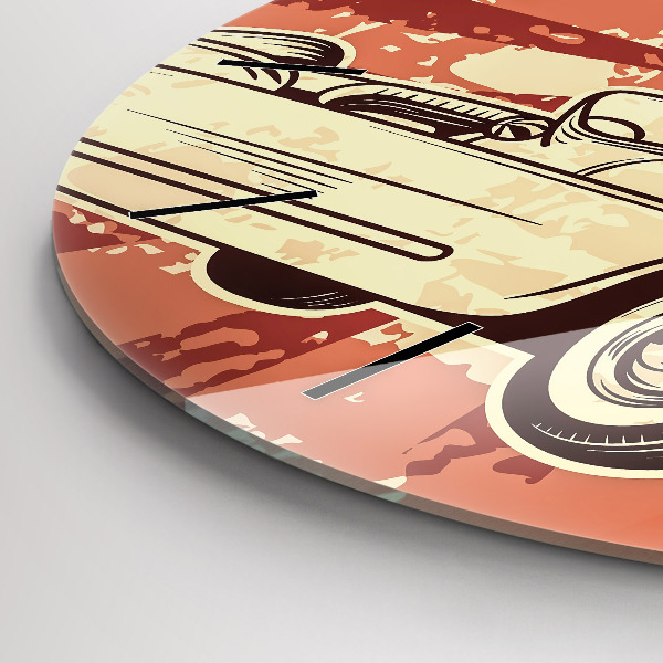 Reloj de pared redondo Auto retro vintage