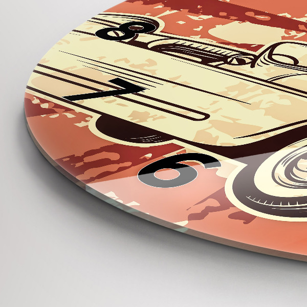 Reloj de pared redondo Auto retro vintage