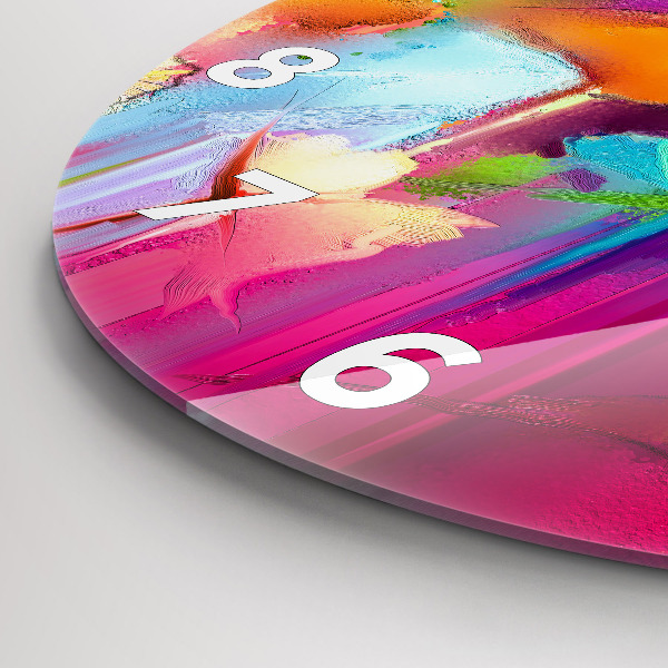 Reloj redondo pared Flores abstractas