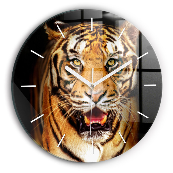 Reloj redondo pared Tigre - ojo salvaje