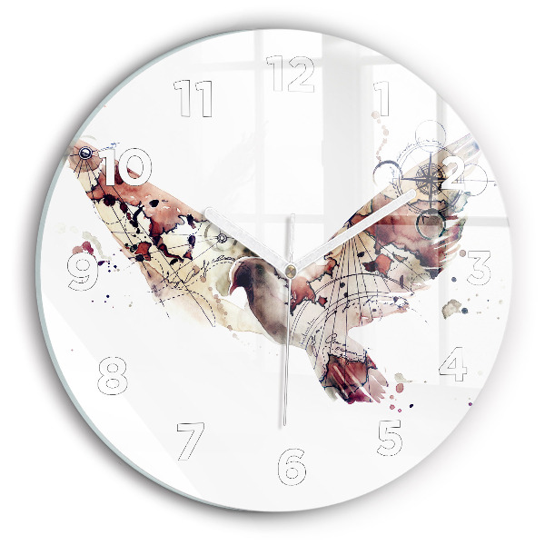 Reloj de pared redondo Vista abstracta