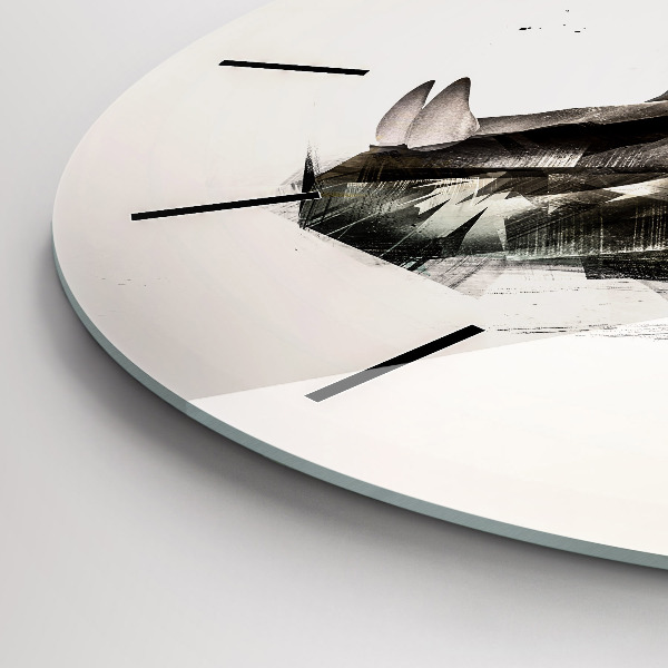 Reloj redondo pared Retrato pintado de un tigre