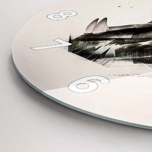 Reloj redondo pared Retrato pintado de un tigre