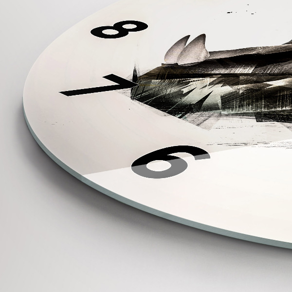 Reloj redondo pared Retrato pintado de un tigre