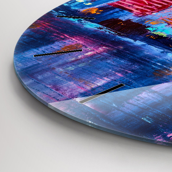 Reloj redondo pared Abstracto de rascacielos