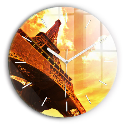 Reloj de pared redondo Torre Eiffel en París