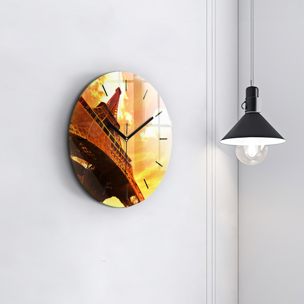 Reloj de pared redondo Torre Eiffel en París