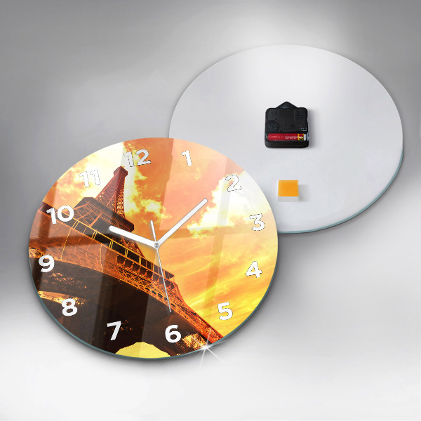 Reloj de pared redondo Torre Eiffel en París