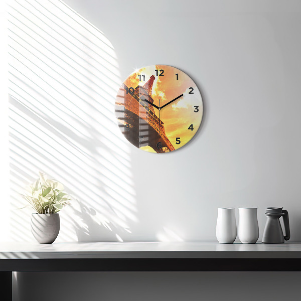 Reloj de pared redondo Torre Eiffel en París