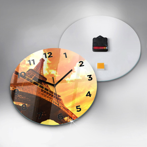 Reloj de pared redondo Torre Eiffel en París