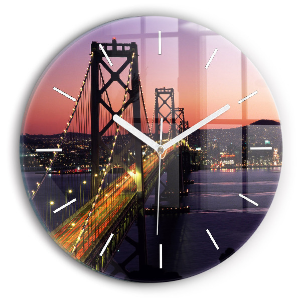 Reloj redondo pared Puesta de sol en USA