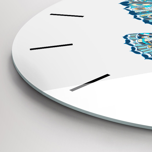 Reloj de cristal redondo Búho en vuelo