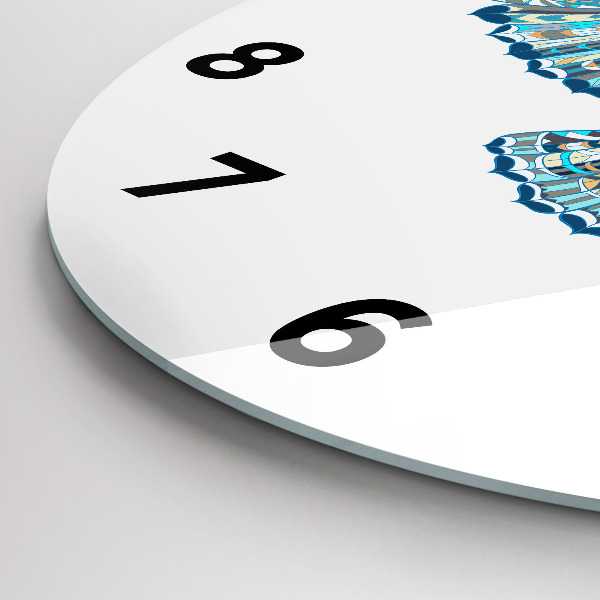 Reloj de cristal redondo Búho en vuelo