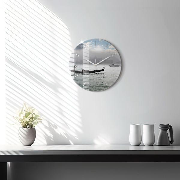 Reloj de pared redondo Góndola de Venecia