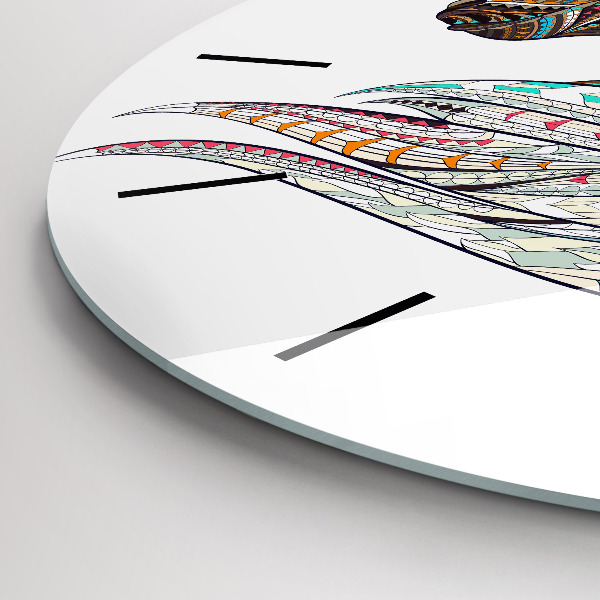 Reloj redondo pared Ilustración de un caballo