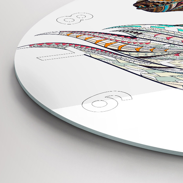 Reloj redondo pared Ilustración de un caballo