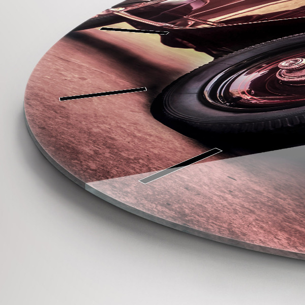 Reloj redondo pared Coche antiguo