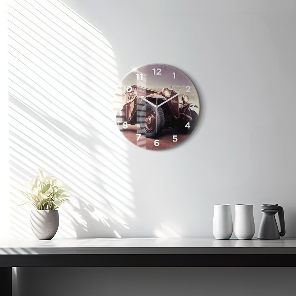 Reloj redondo pared Coche antiguo