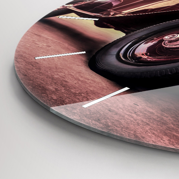 Reloj redondo pared Coche antiguo