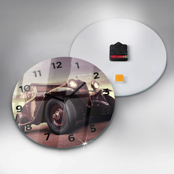 Reloj redondo pared Coche antiguo
