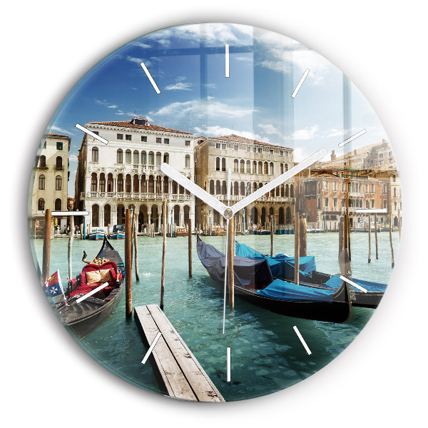 Reloj redondo pared Góndolas Venecia Italia