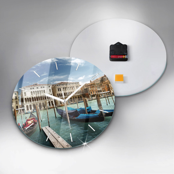 Reloj redondo pared Góndolas Venecia Italia
